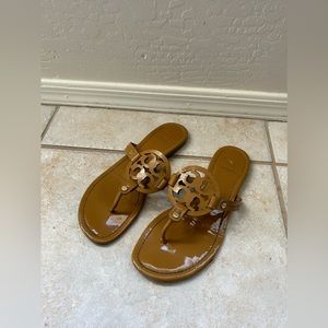Tory Burch Miller Leather Sandal Tan